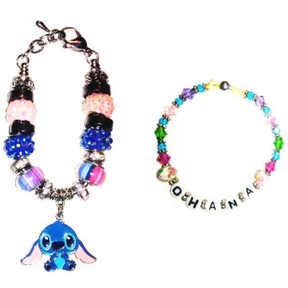 Disney Jewelry Disney Stitch Ohana Inspired Beaded Bracelet Set